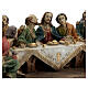 Última Ceia Jesus e Apóstolos imagem resina 13x23x9 cm s2