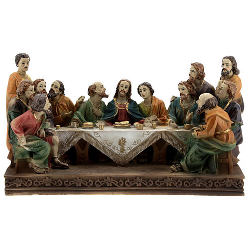Last Supper figurine in resin, 15x25x10 cm 1