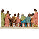 Last Supper statue with golden tablecloth, in resin 15x30x10 cm s6