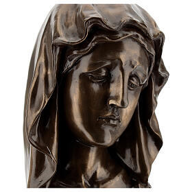 Statue aus Harz Gesicht von Maria Bronze-Effekt, 20x10 cm