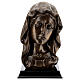 Rosto Virgem Maria resina efeito bronzeado 18x11,5 cm s1
