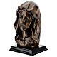 Virgin Mary face statue, in resin bronzed effect 20x10 cm s3