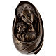 Virgin Mary and Baby Jesus bust in bronze resin 23x15 cm s1