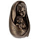 Vierge à l'Enfant buste résine couleur bronze 25x15 cm s5
