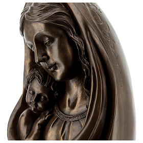 Statue in resina e PVC: Maria Bambino busto resina color bronzo 25x15 cm