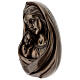 Mary with Child Bust statue, in resin bronze color 25x15 cm s3