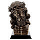 Face Christ crucified with thorn crowns in bronze resin 19x13 cm s1