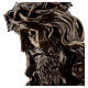 Face Christ crucified with thorn crowns in bronze resin 19x13 cm s4