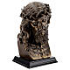 Face Christ crucified with thorn crowns in bronze resin 19x13 cm s5