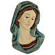Face of the Virgin Mary in resin with golden decorations 28x18 cm. s1