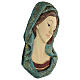 Face of the Virgin Mary in resin with golden decorations 28x18 cm. s4