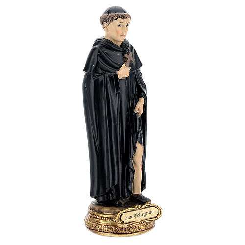 Saint Pérégrin de Forli statue résine 14 cm 3