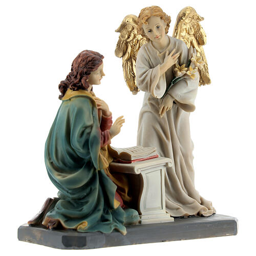 Anunciación de María Arcángel Gabriel estatua resina 16 cm 4