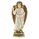 Archangel Gabriel white and gold 12 cm statue in painted resin s1