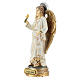 Archangel Gabriel white and gold 12 cm statue in painted resin s2