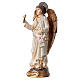 Archangel Gabriel with lilies and scroll 20 cm statue in painted resin s3
