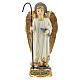 Archangel Raphael with fish 12 cm statue in painted resin s1
