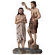 Baptism of Jesus in river Jordan 20x11.5x5.5 cm statue in painted resin s1