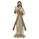 Estatua Jesús Misericordioso dos rayos resina 12,5 cm s1