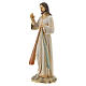 Estatua Jesús Misericordioso dos rayos resina 12,5 cm s2
