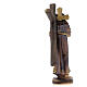 Jesus with cross gold and brown clothes 11.5 cm statue in painted resin s4