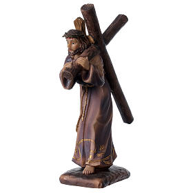 Jesus with cross 18.5 cm statue in painted resin
