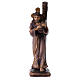 Statua Gesù porta croce Calvario resina 18 cm s1