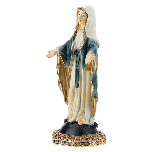 Immaculate Virgin with open arms 11x5 cm statue in painted resin 2