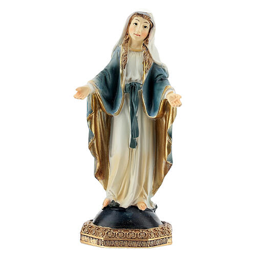 Virgen Inmaculada brazos abiertos estatua resina 10x5 cm 1