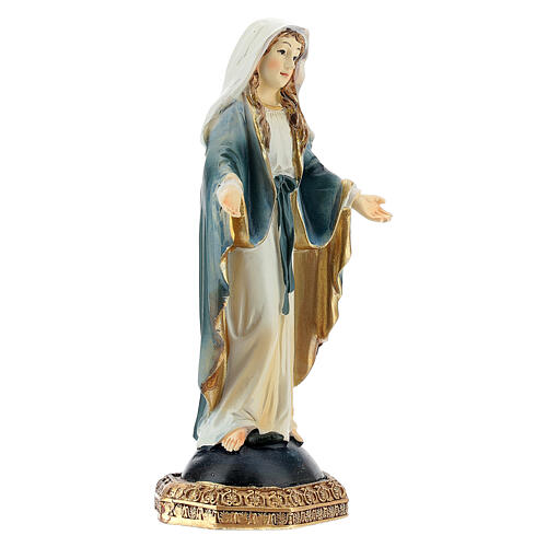 Virgen Inmaculada brazos abiertos estatua resina 10x5 cm 3