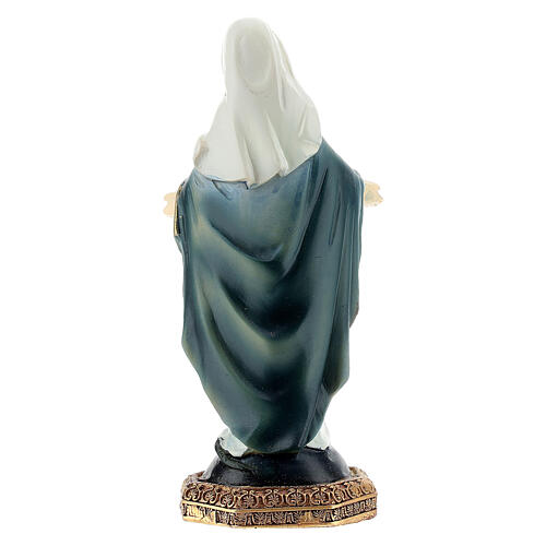 Virgen Inmaculada brazos abiertos estatua resina 10x5 cm 4