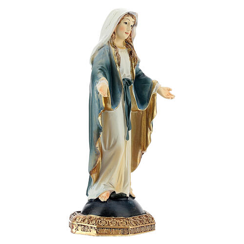 Immaculate Mary statue open arms in resin 10x5 cm 3