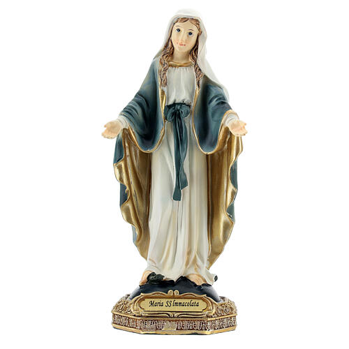 Immaculate Virgin 14.5 cm statue in painted resin 1