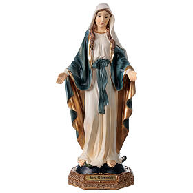 Immaculate virgin with gold details 31 cm statue in painted resin