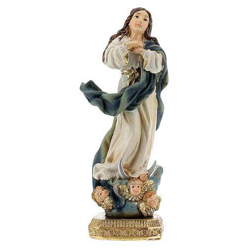 Murillo's Immaculate Virgin 11 cm statue in painted resin 1