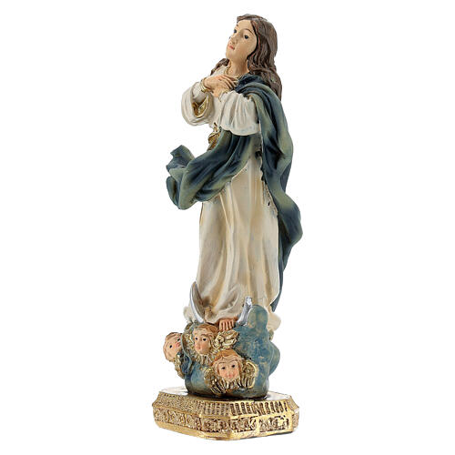 Murillo's Immaculate Virgin 11 cm statue in painted resin 2