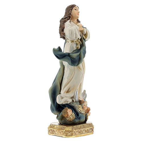Murillo's Immaculate Virgin 11 cm statue in painted resin 3