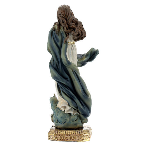 Murillo's Immaculate Virgin 11 cm statue in painted resin 4