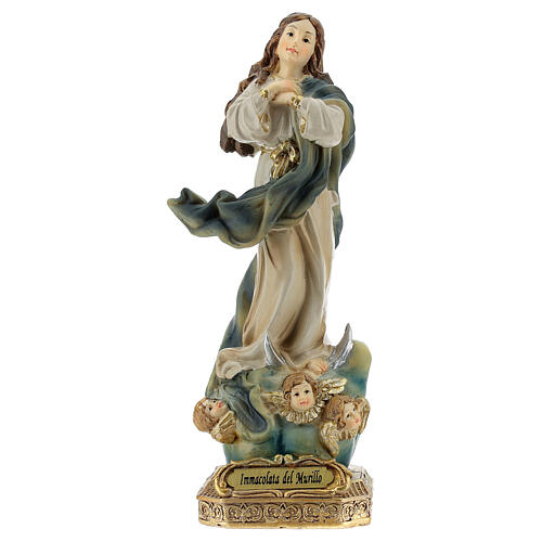 Murillo's Immaculate Virgin 14 cm statue in painted resin 1