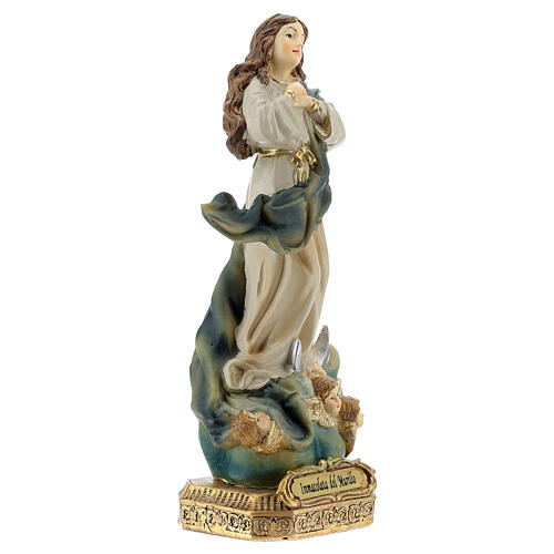 Murillo's Immaculate Virgin 14 cm statue in painted resin 3