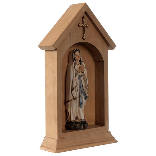 Our Lady of Lourdes 22.5x13 cm statue in painted resin 3