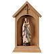 Our Lady of Lourdes statue in resin wood niche 22x13 cm s1