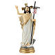 Risen Jesus stick flag 14 cm statue in painted resin s1