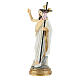 Risen Jesus stick flag 14 cm statue in painted resin s2