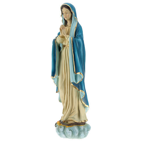 Immaculate Virgin with joined hands 30 cm statue in painted resin 2