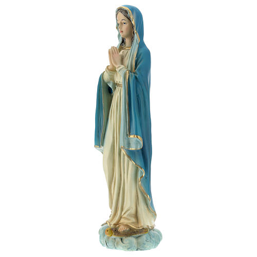 Immaculate Virgin with joined hands 20 cm statue in painted resin 2