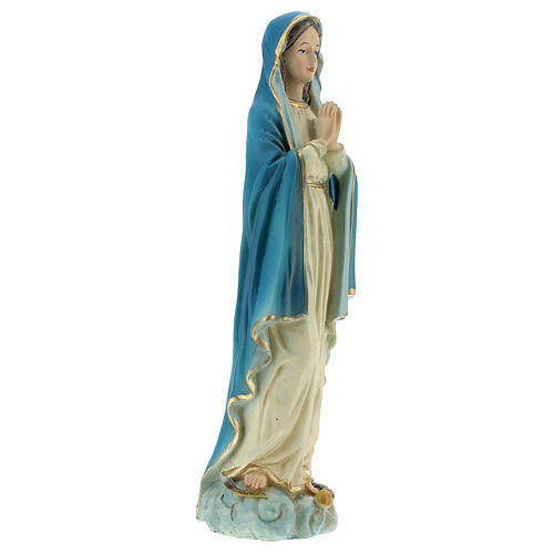 Immaculate Virgin with joined hands 20 cm statue in painted resin 3