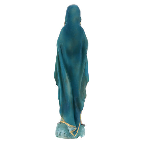 Inmaculada 12 cm manos juntas estatua resina pintada 4