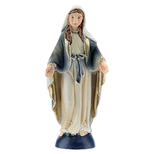 Resin Mary Immaculate statue 8 cm painted 1