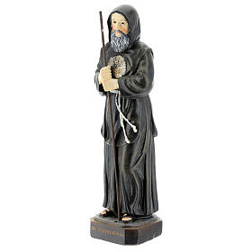 Saint Francis of Paola painted resin statue 20 cm
